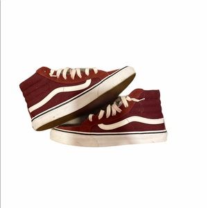 Burgundy Vans Hightops